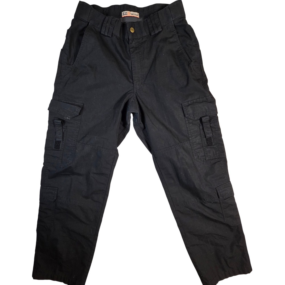 5.11 Tactical Cargo Pants Mens 32x27 Black Excellent Ripstop Work Hiking Trouser